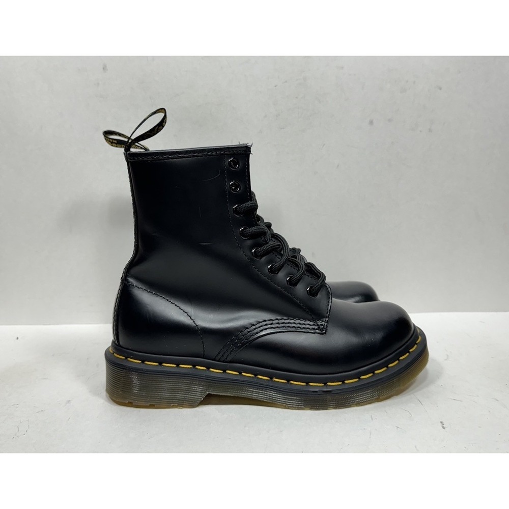 Doc Dr. Martens 1460 Women's Size 6 Black‎ Leather Combat Moto Boots Shoes